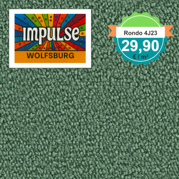 Vorwerk Teppichboden in Draufsicht – warmer Maisgelb-Ton mit robuster Schlingenstruktur, gleichmäßige Textur und solide Verarbeitung